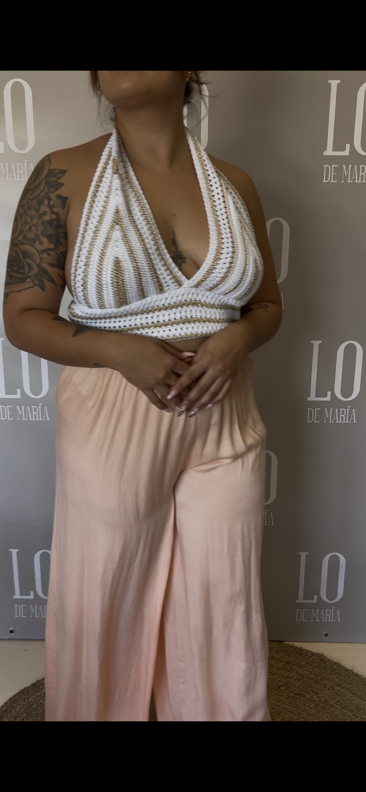 TOP CROCHET DORADO