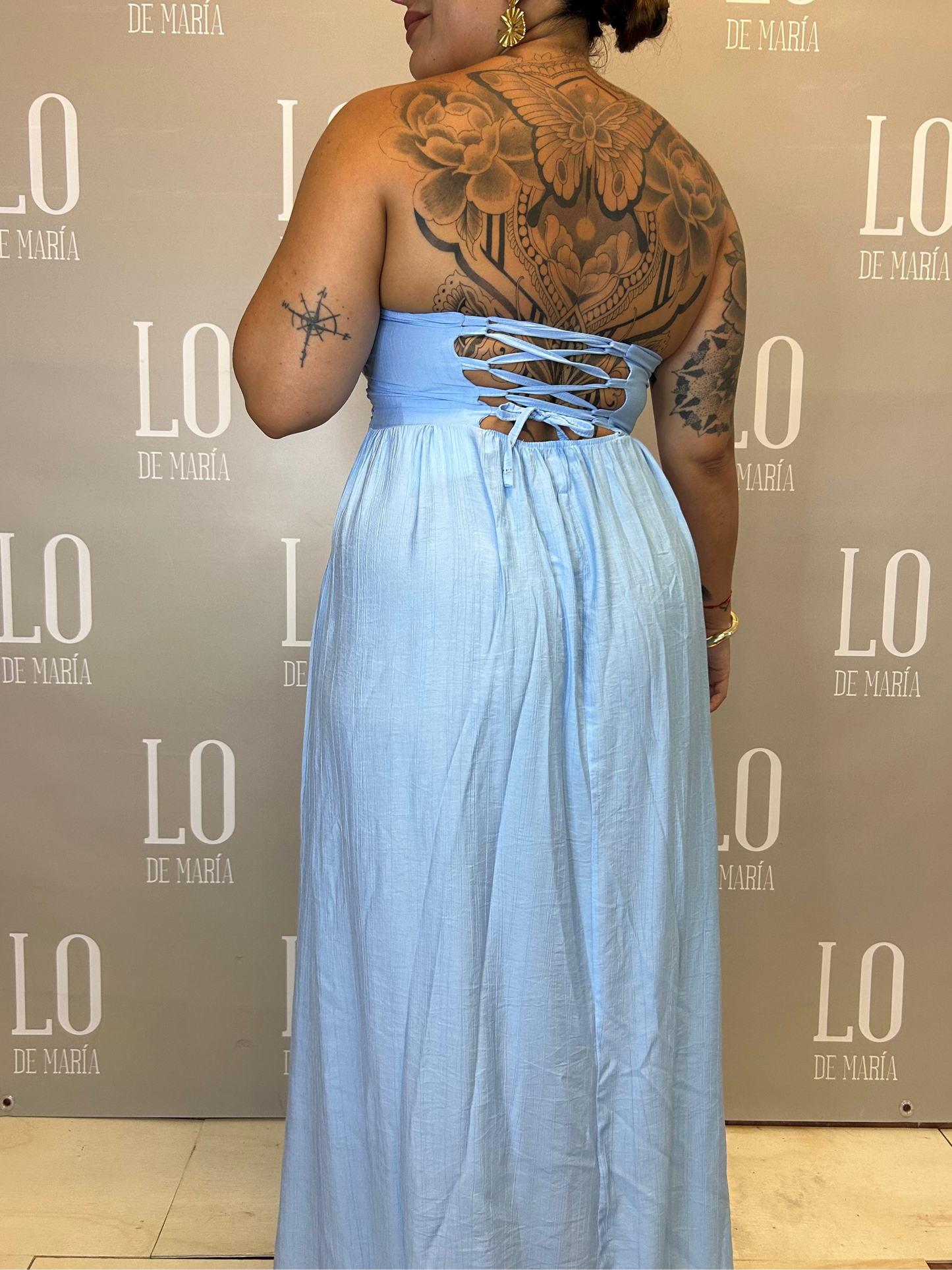 VESTIDO CORSÉ AZUL