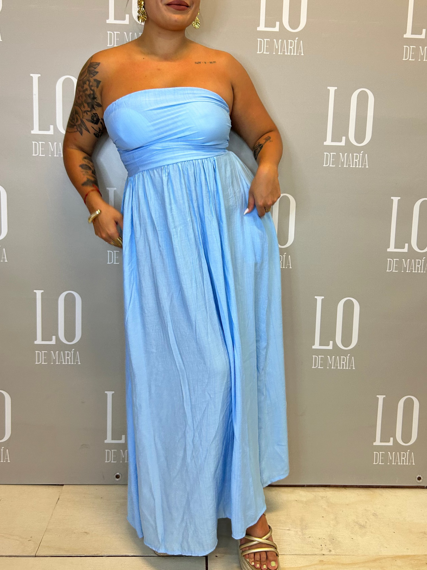 VESTIDO CORSÉ AZUL
