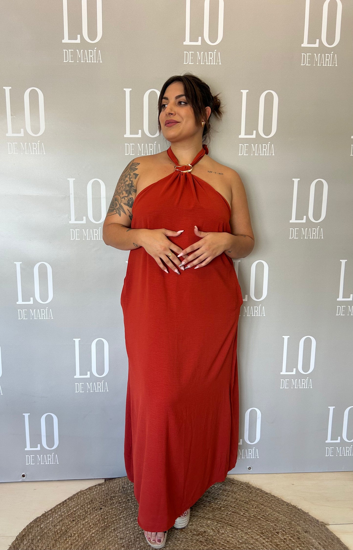 VESTIDO HALTER BROCHE