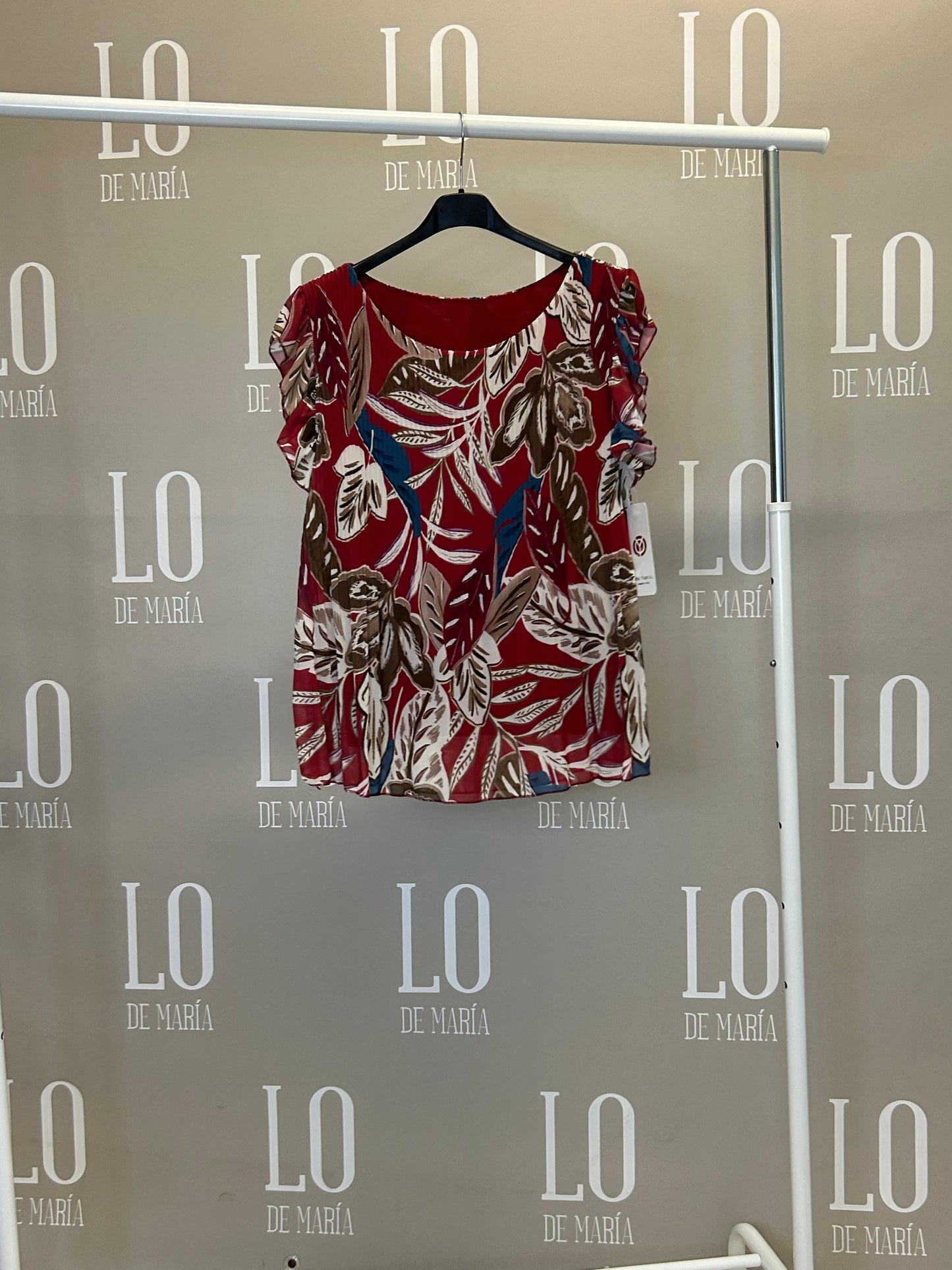 BLUSA ESTAMPADA PLISADA