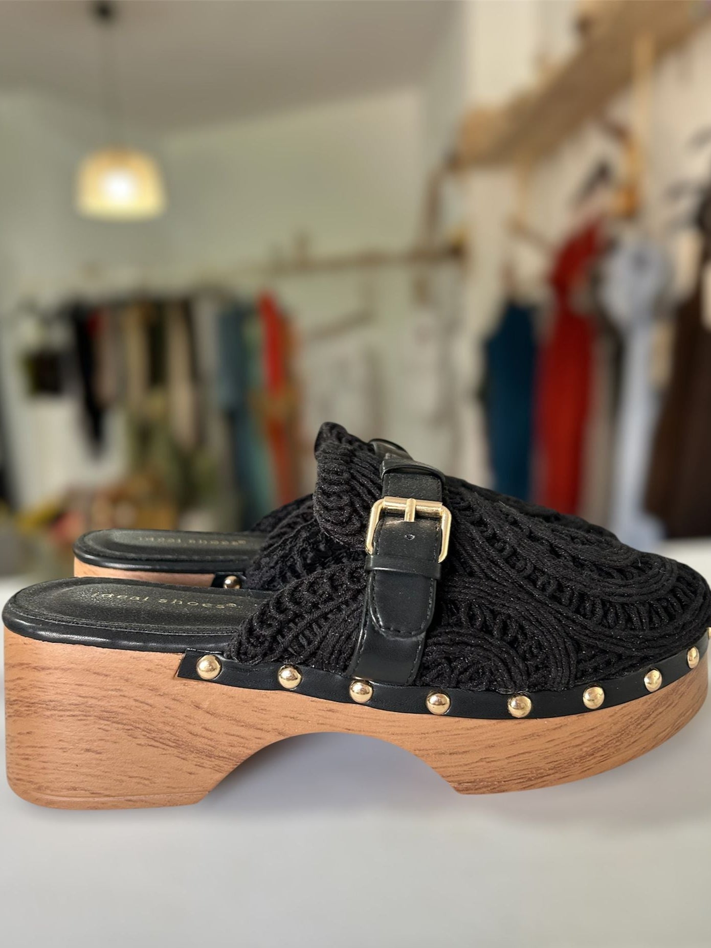 ZUECO CROCHET MADERA