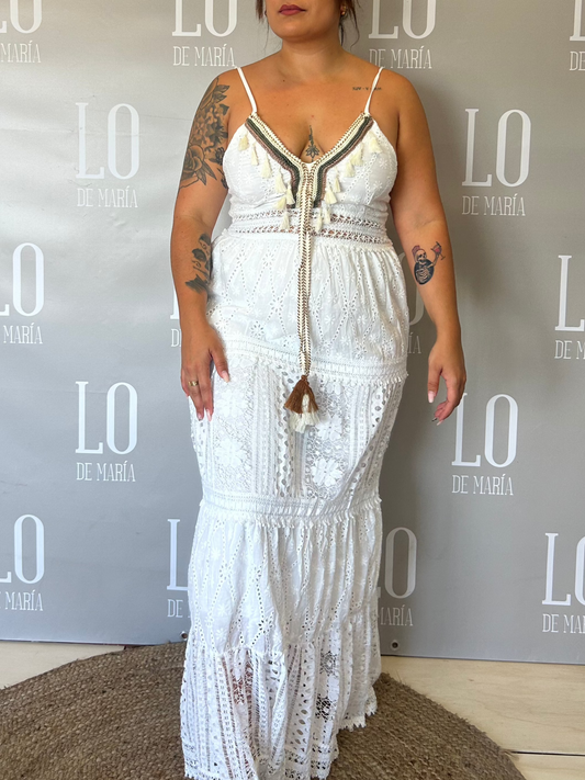 VESTIDO CROCHET FLECOS