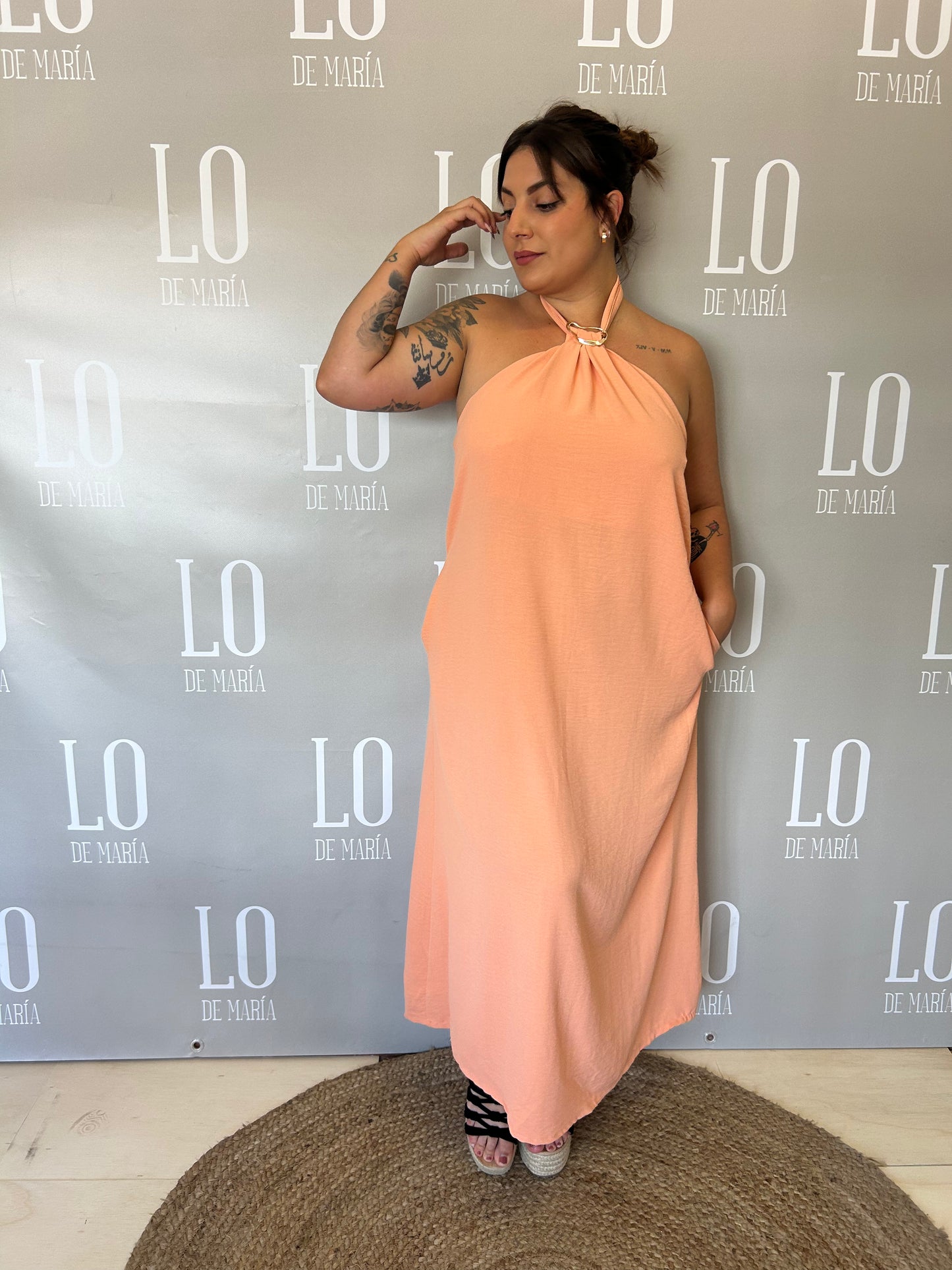 VESTIDO HALTER BROCHE