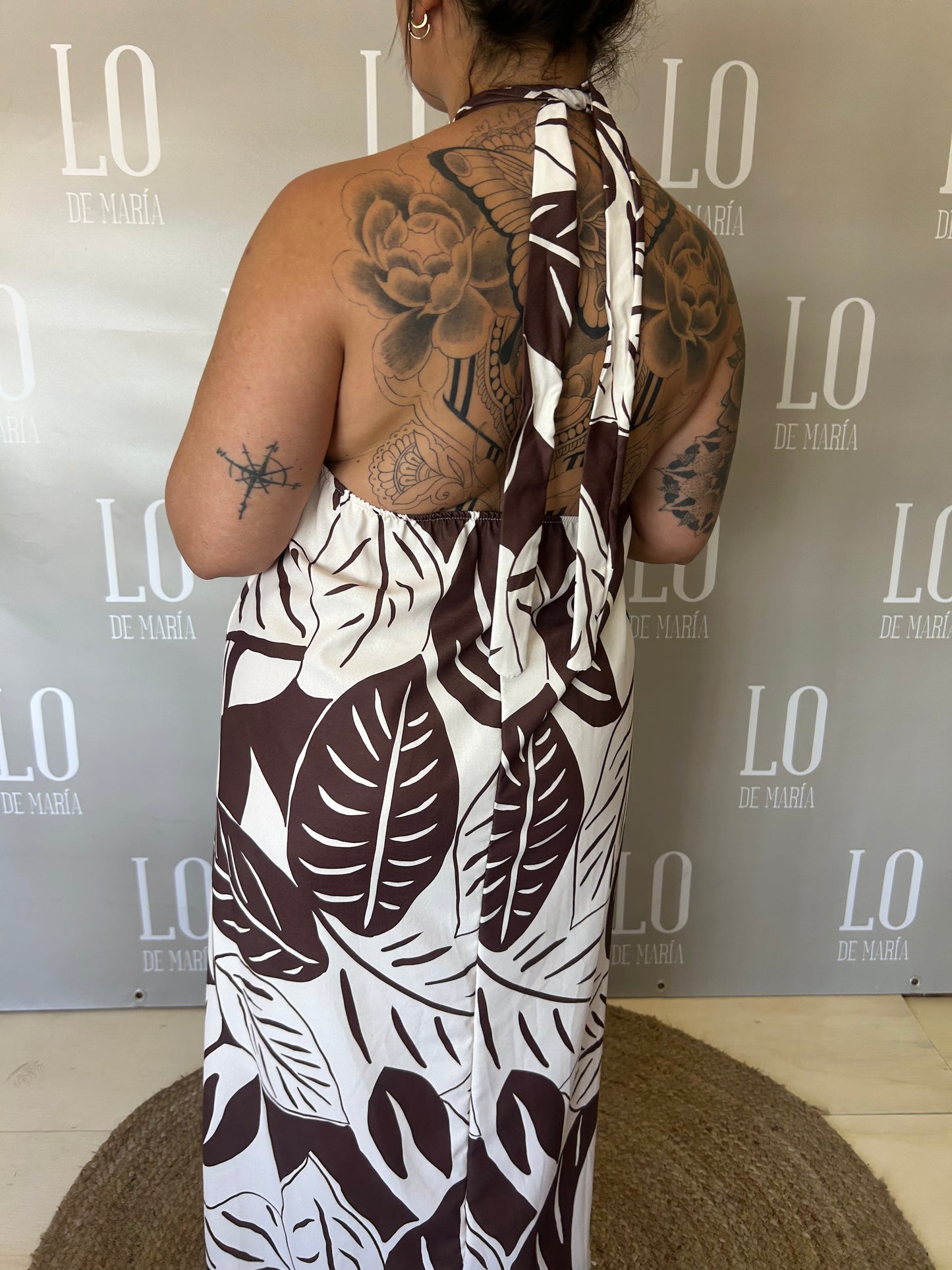 VESTIDO HALTER HOJA