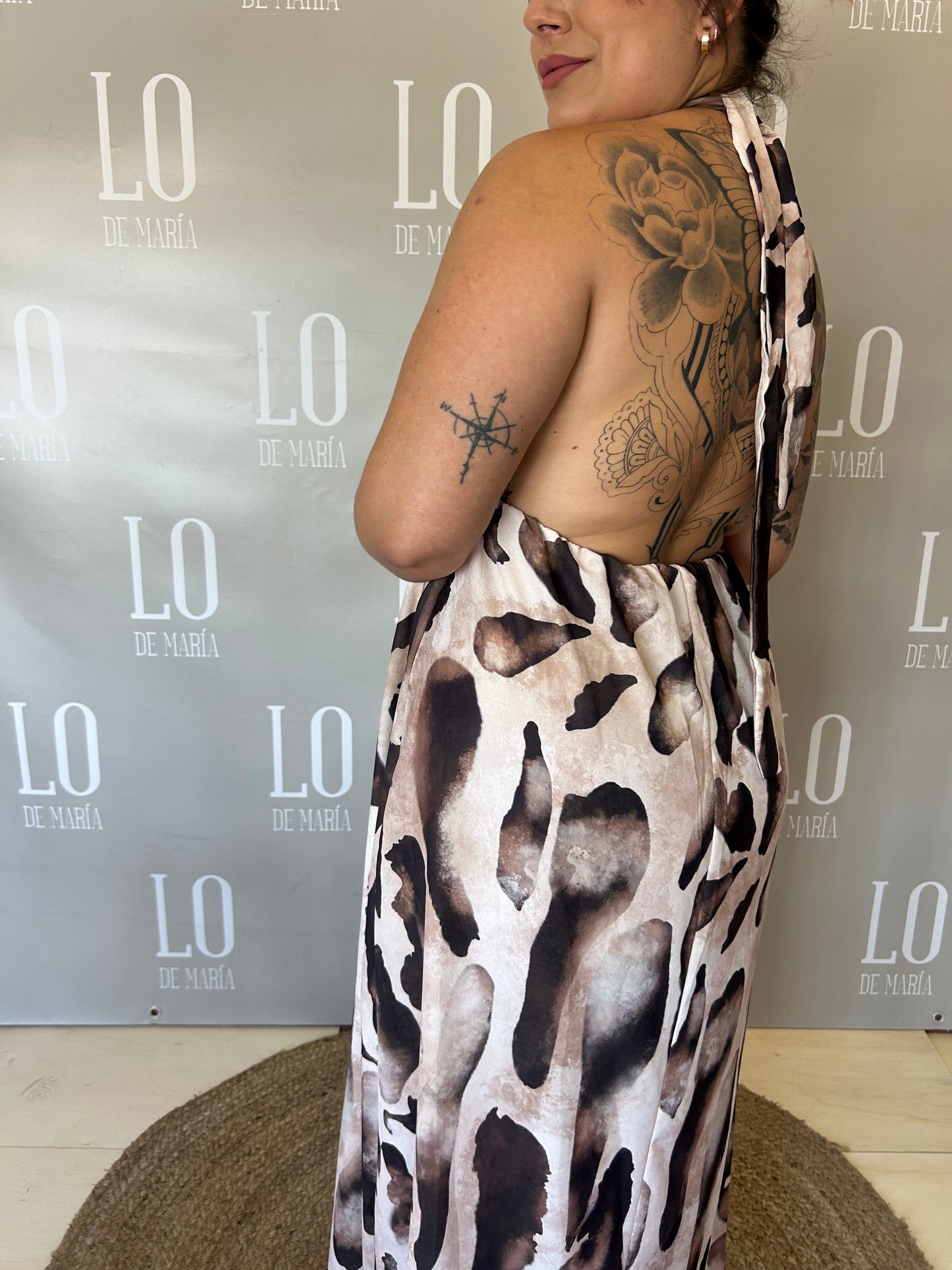 VESTIDO HALTER LEOPARDO
