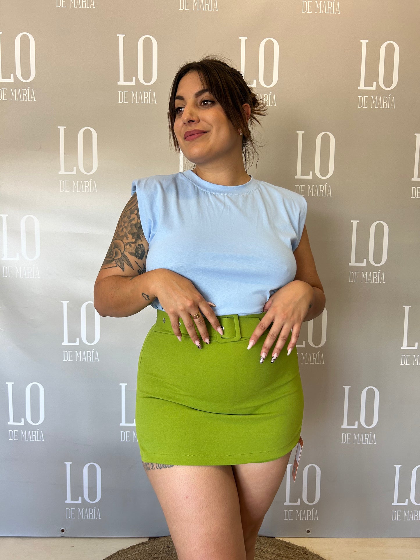 FALDA PANTALON CINTURON