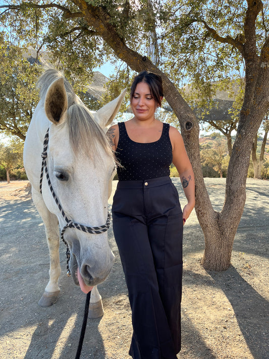 PANTALON CARGO NEGRO