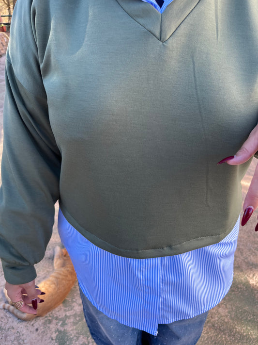 SUDADERA CAMISA VERDE