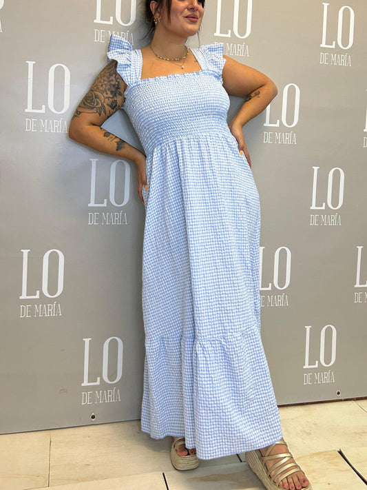 VESTIDO VICHY AZUL