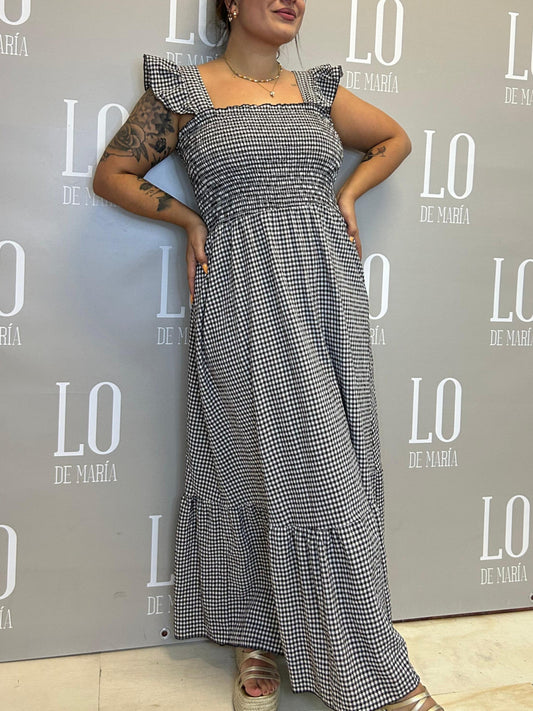 VESTIDO VICHY NEGRO
