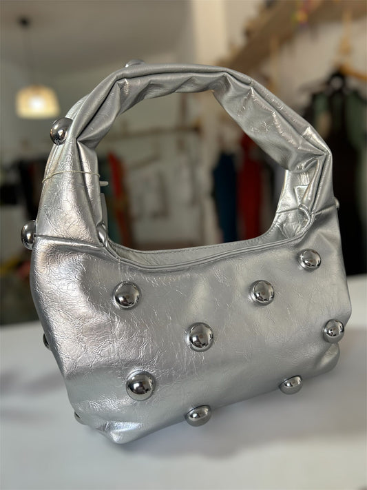 BOLSO ZARA PLATEADO