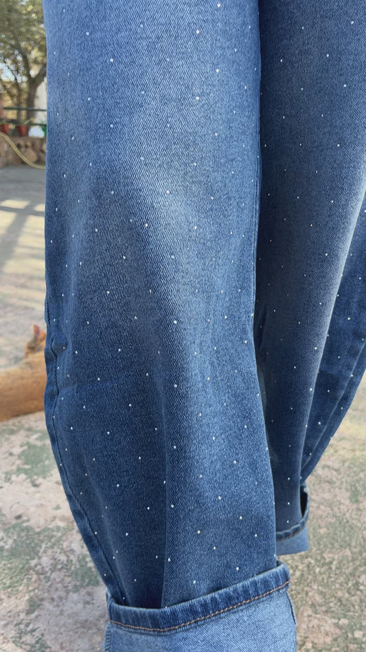 PANTALON VAQUERO BRILLO